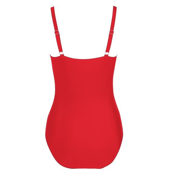 Yonique NWT Women's Slimming Tummy Control One Piece Swimsuit Red Size Medium - Picture 4 of 11